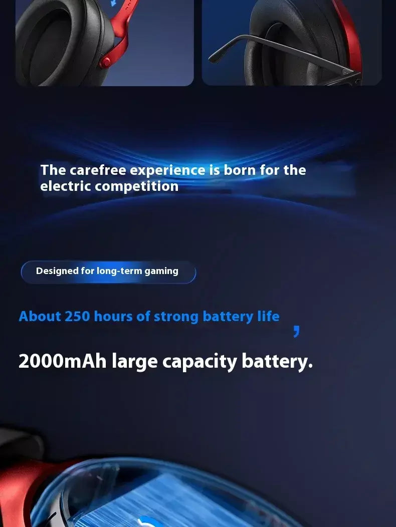 Original mchoose v9 pro personalizado gaming fone de ouvido tri-mode esports fones de ouvido hi-res música ativo redução de ruído fones de ouvido pc