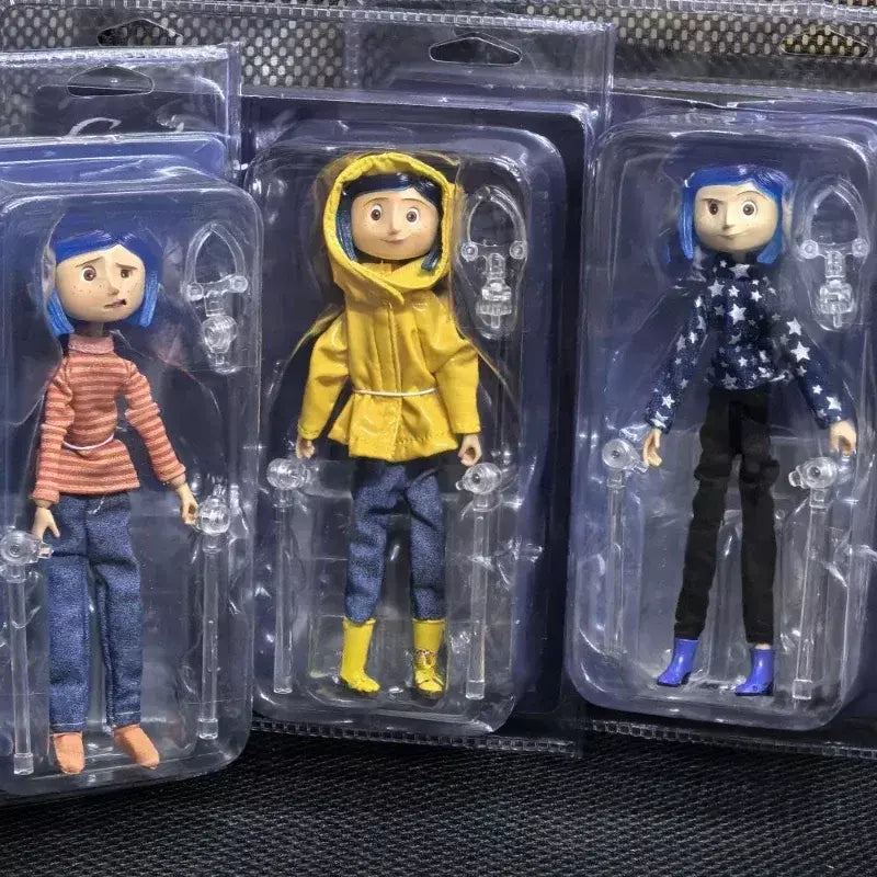 Disney coraline & the secret door filme figura de ação rotação conjunta modelo desktop ornamentos brinquedo crianças presente aniversário