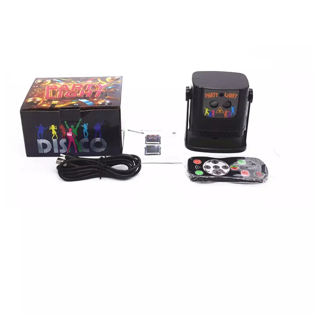 Luzes de festa, luzes de discoteca DJ, luzes estroboscópicas a laser, projetores alimentados por USB, decorações portáteis de acampamento para festas familiares