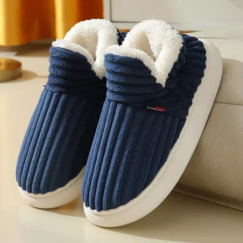 Pallene novos chinelos de pele para mulheres homens inverno peludo moda quente tornozelos de pelúcia aconchegante slides para casa interior sola macia sapatos de algodão