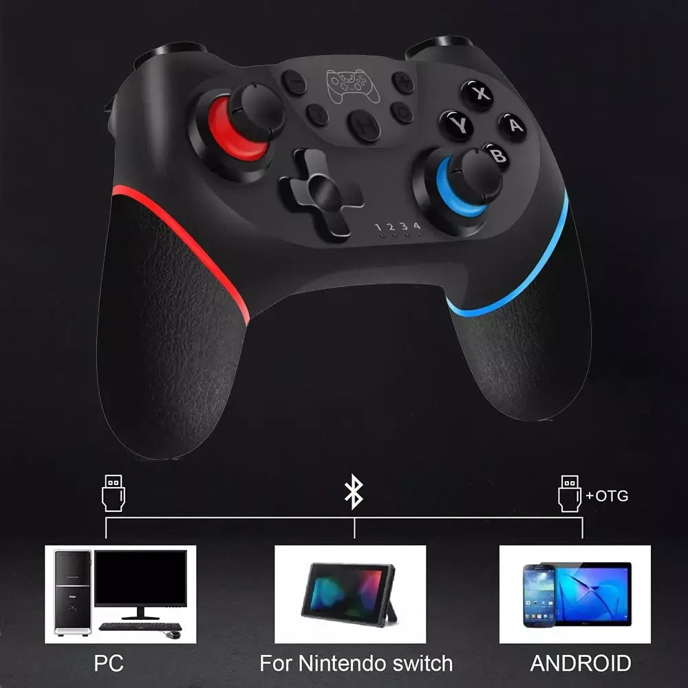 Controlador sem fio compatível com bluetooth para ns/ns lite/ns console oled gamepad android telefone pc joystick controle com 6 eixos
