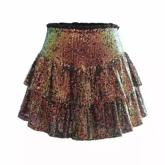 Mini saias plissadas de lantejoulas de cintura alta para mulheres, festa africana, roupas de noite, roupas sensuais dashiki, primavera, verão, 2022