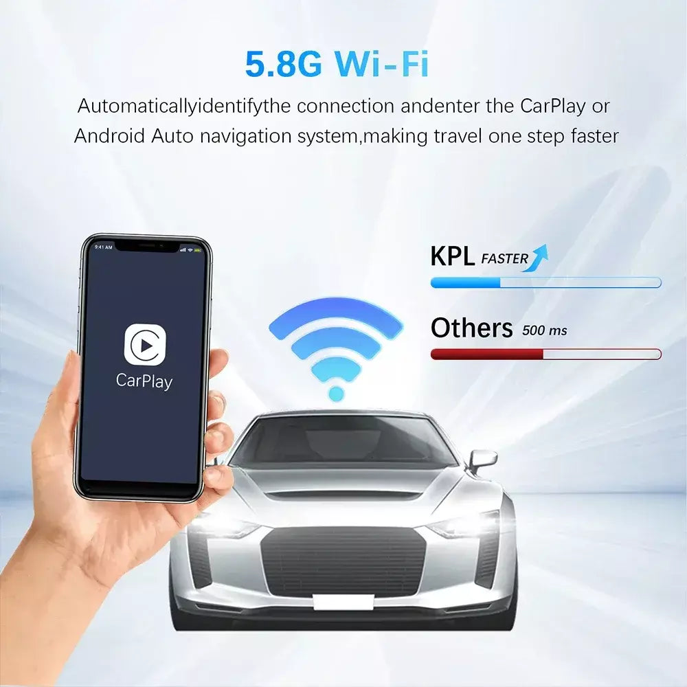 Carplay android auto adaptador sem fio para toyota mazda nissan camry suzuki subaru citroen audi mercedes kia ford opel spotify bt
