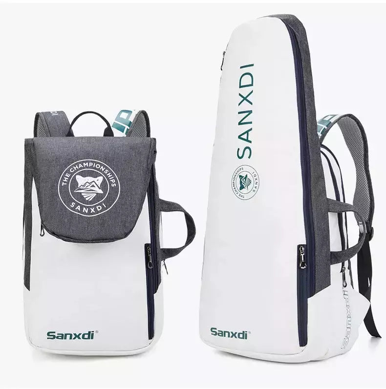 Mochila de remo de tênis dobrável para homens Squash Badminton Racket Bag Bolsa de transporte de raquetebol Sacos esportivos de grande capacidade