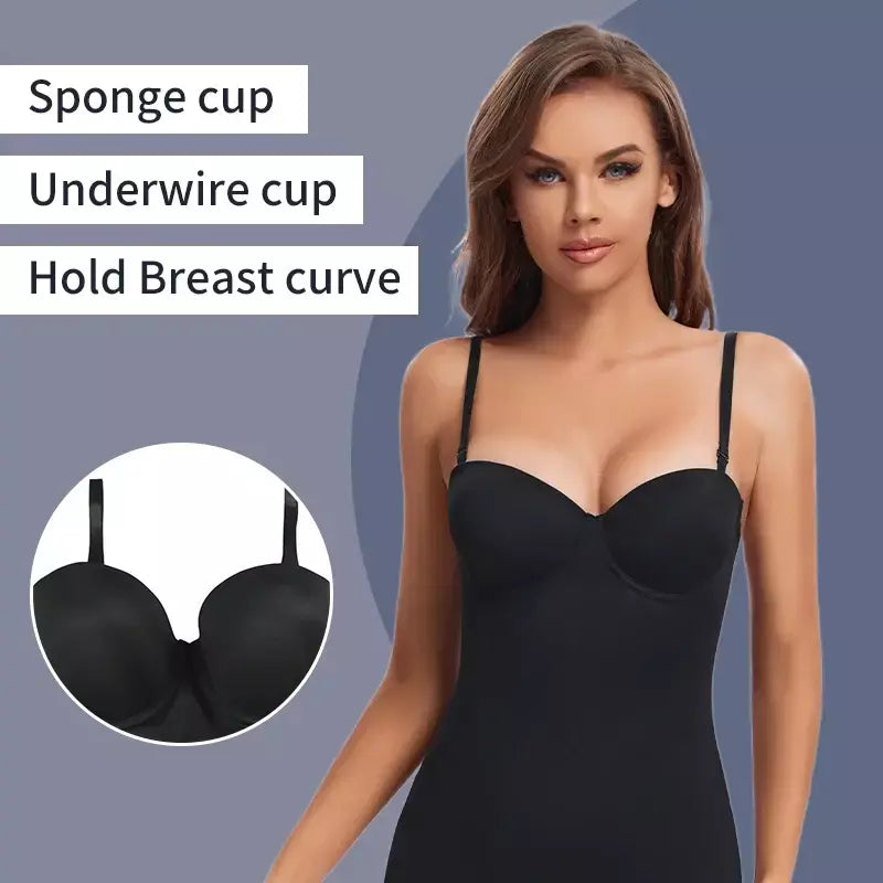 Wechery mulher roupas tubo de estiramento emagrecimento corpo shapewear controle deslizamento coxa comprimento roupa interior branco festa à noite vestidos midi