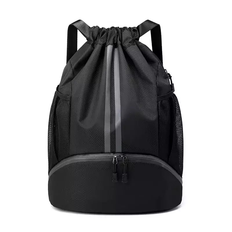 Saco de cordão para homens e mulheres, mochila esportiva ao ar livre, saco de grande capacidade para futebol e basquete, bolso à prova de umidade