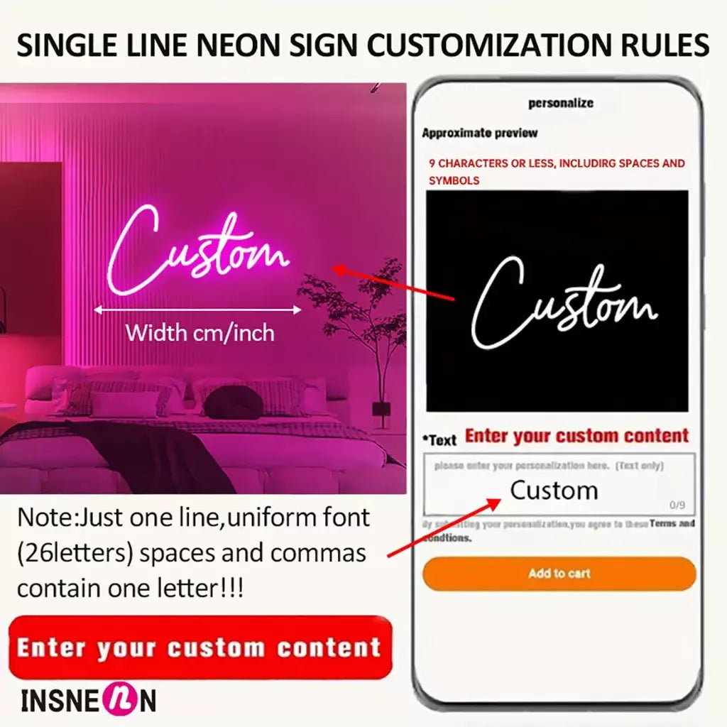 Nome personalizado sinal de néon festa de aniversário do bebê presente quarto do miúdo decoração da parede casa led nome sinal dormitório decoração presentes personalizados para ela