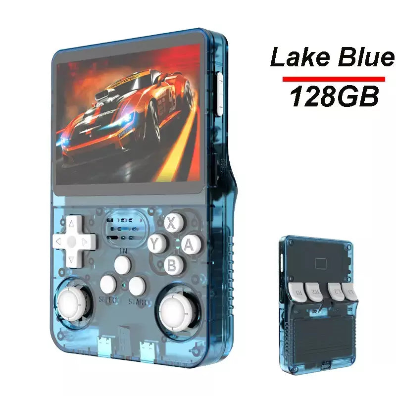 R36s console de jogos portátil, tela ips de 3.5 espaços, 128g, clássico, retrô, sistema arkos, portátil, bolso, reprodutor de videogame