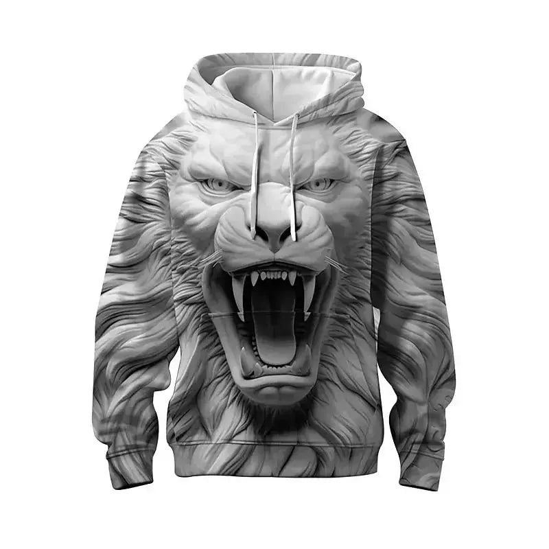 Moletom com capuz dragão estampado em 3D, pulôver casual, moletom de rua, roupas masculinas grandes, nova moda, outono e inverno