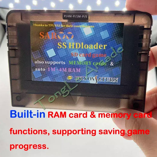 Nova versão 0.7 SAROO HDLoader Cartucho FastReading Game Reader, suporte para cartão menorial SD TF, plug & play para console SS Saturn