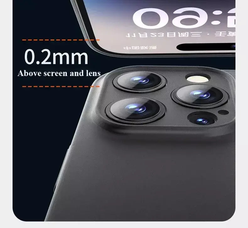 0.3mm ultra fino claro fosco pp duro ultra fino caso de telefone para iphone 17 16 15 14 13 12 11 pro max 16 plus escudo silm volta caso