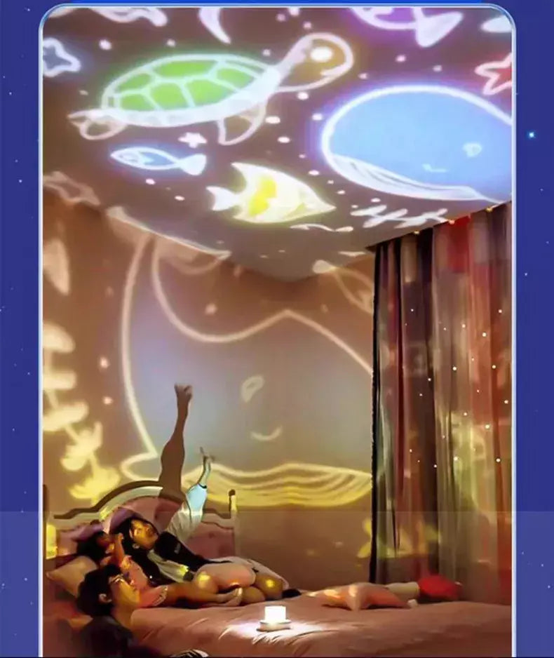 Luz noturna estrelada do projetor, céu giratório, lâmpada da lua, lâmpada da galáxia, decoração do quarto do repouso, luzes do Natal para miúdos, presente