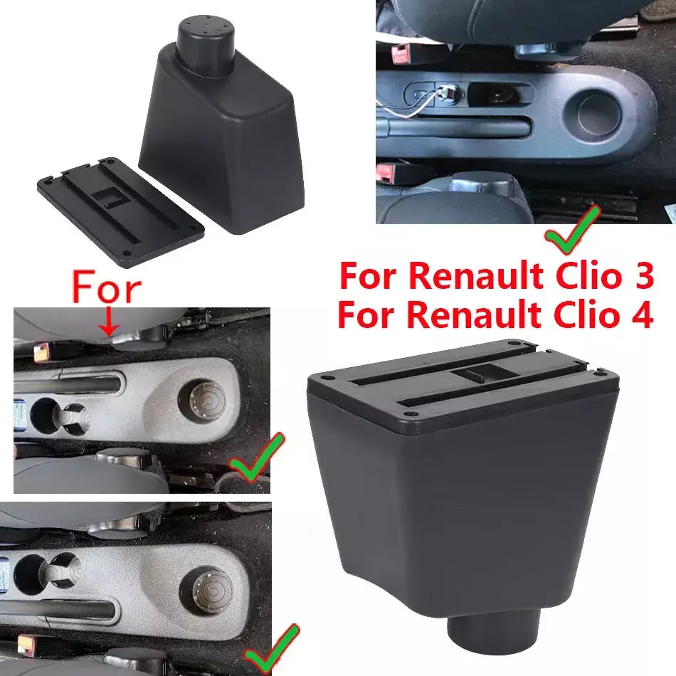 Caixa do braço do carro para Renault, Renault Clio 4, Captur, 3, III, IV, Acessórios do carro, Peças de armazenamento, Dedicado, Retrofit Interior