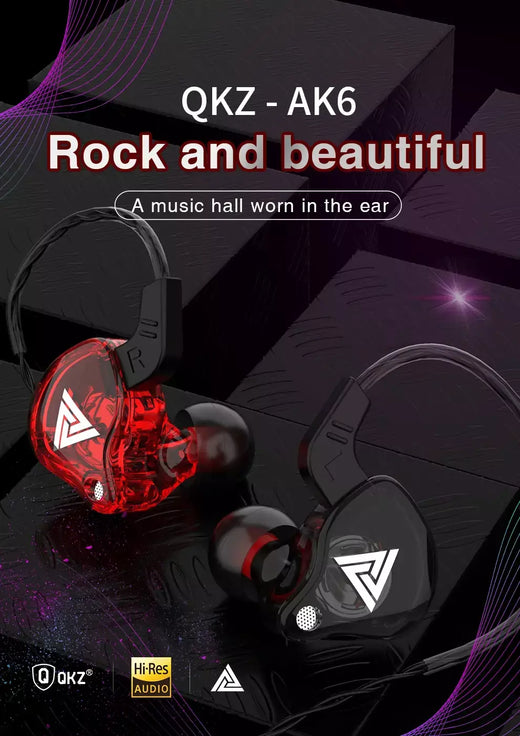 Mais novo qkz ak6 série 3.5mm fone de ouvido intra-auricular com caixa jogo fone de ouvido alta fidelidade baixo cancelamento de ruído fones de ouvido com microfone