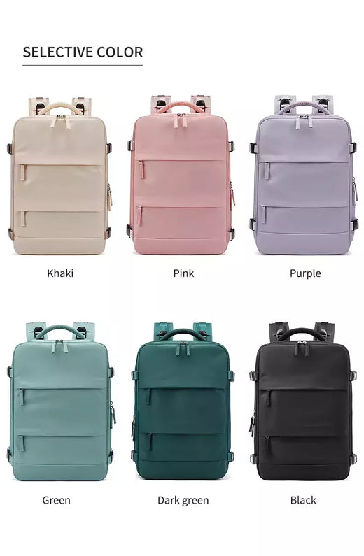 USB Carregamento Laptop Mochila para Mulheres, Mochila Escolar para Adolescente, Saco de Sapato Independente, Saco De Viagem Ao Ar Livre, 15.6";;VERDADEIRO;;"army green