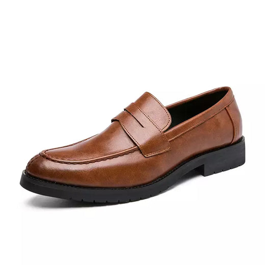 Primavera e outono dos homens sapatos pretos sapatos de vestido mocassins de couro casual para a tendência da moda de luxo masculino estilo britânico deslizamento em sapatos