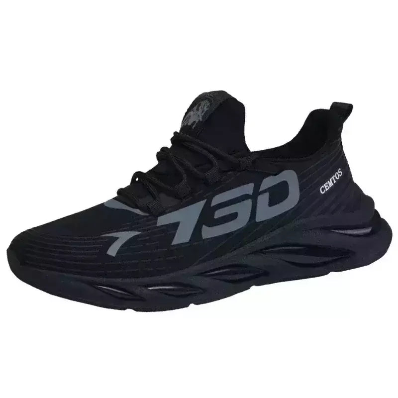 Tênis casual de slip-on masculino, tênis de corrida respirável, caminhada e treinamento ao ar livre, tênis na moda
