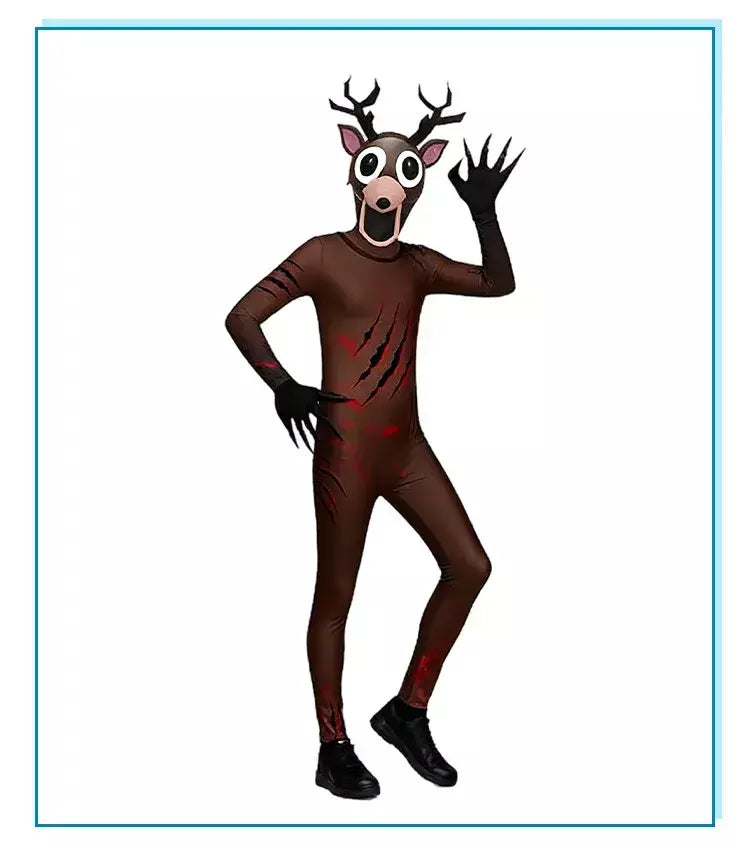 99 noites na floresta veados crianças cosplay traje animal veado coruja cosplay macacão trajes de festa de halloween para adultos crianças