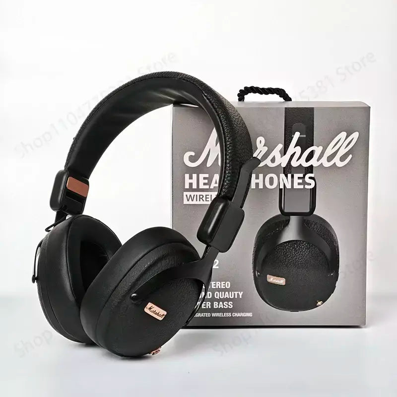 Fones de ouvido sem fio MARSHALL BT12, cancelamento de ruído ativo, áudio Hi-Fi, ajuste confortável, fone de ouvido de música retrô Bluetooth à prova d'água