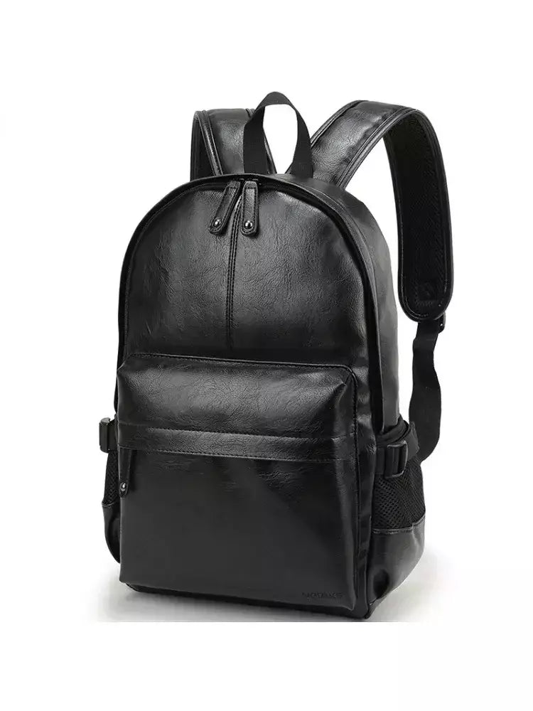 Mochila Escolar de Couro Impermeável para Homens, Bolsa de Viagem, Laptop, Livro Casual de Alta Qualidade, Marca Moda