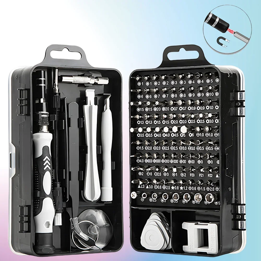 Conjunto de chave de fenda de precisão magnética 115 em 1, ferramentas de reparo eletrônico, driver de porca profissional para laptop, telefone, manutenção de pc