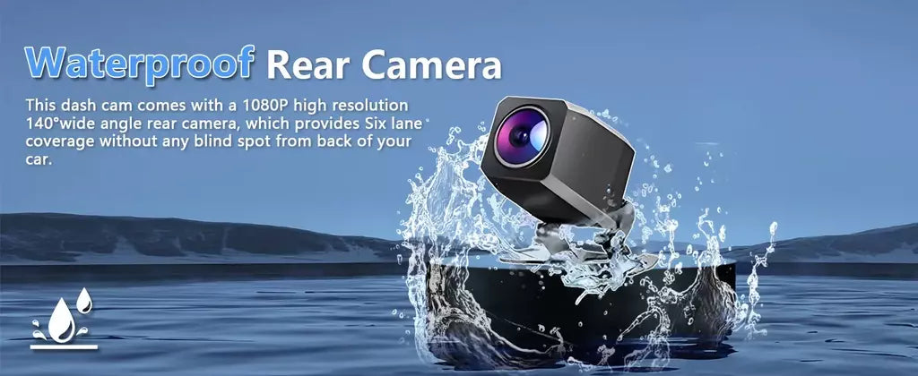 Kocam 4K UHD Dash Cam WiFi Carro DVR Dianteira e Traseira Lente Dupla Câmera Auto para Carro com Visão Noturna 24H Monitor de Estacionamento Caixa Preta