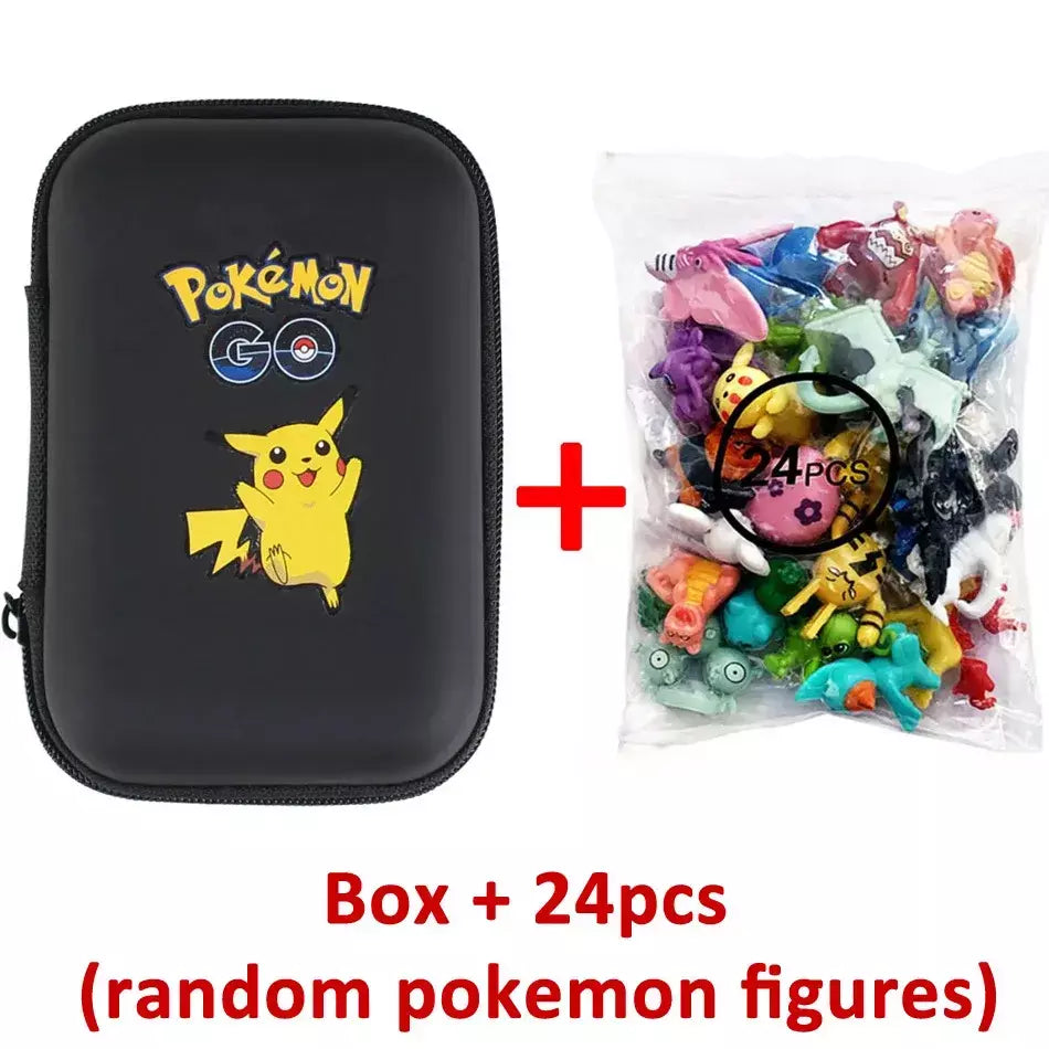 Pokémon Pikachu Mini Action Figure Model Toy para Crianças, Bonecas Coletivas Anime, Presentes de Aniversário, Não Repetindo, 24 Unidades, Conjunto, 2-3cm
