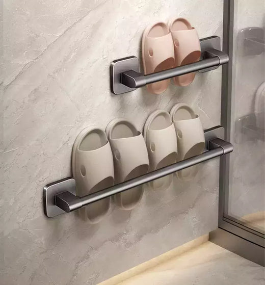 Wall Mounted Slipper Rack para Banheiro, Rack de armazenamento, Quarto, Chuveiro, Banho Chinelos Cabide, Babouche Organizador, Sem Perfuração