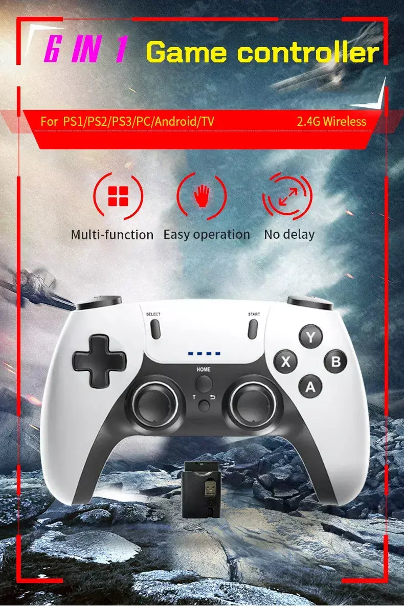 Controlador de jogos sem fio para ps1 ps2 ps3 pc android controlador sem fio jogo de vídeo console de jogo portátil entretenimento gamepad