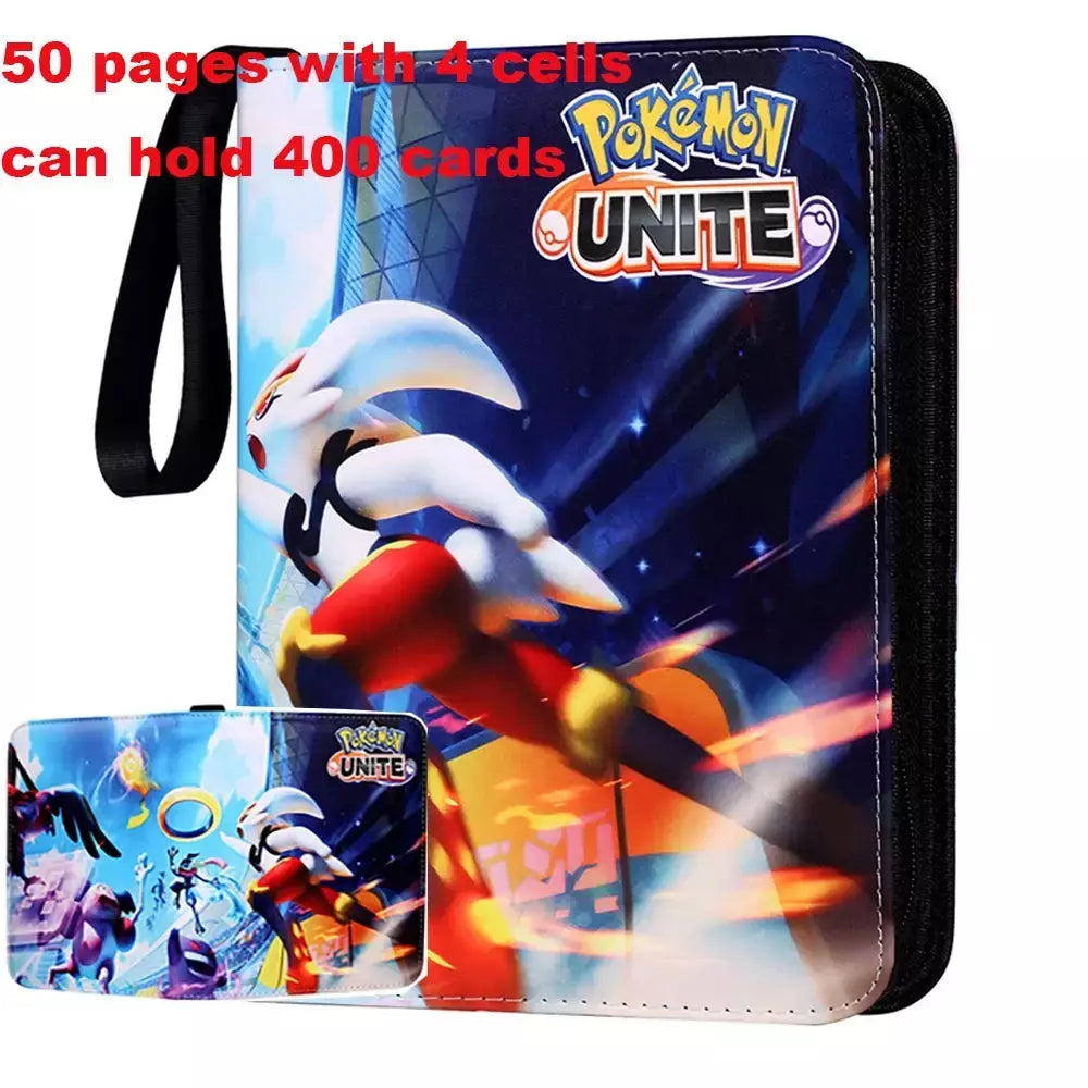 &Binder Trading Card para Pokémon, cartão de coleção de fichário, suporte de livro personalizado com 50 mangas, 400 bolsos