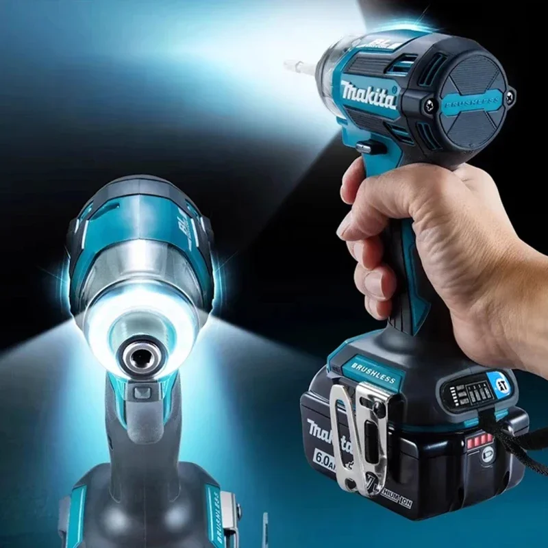Makita DTD173 Brushless 180N.M Furadeira de impacto sem fio Chave de fenda elétrica portátil Ferramenta multifuncional para bateria de 18V