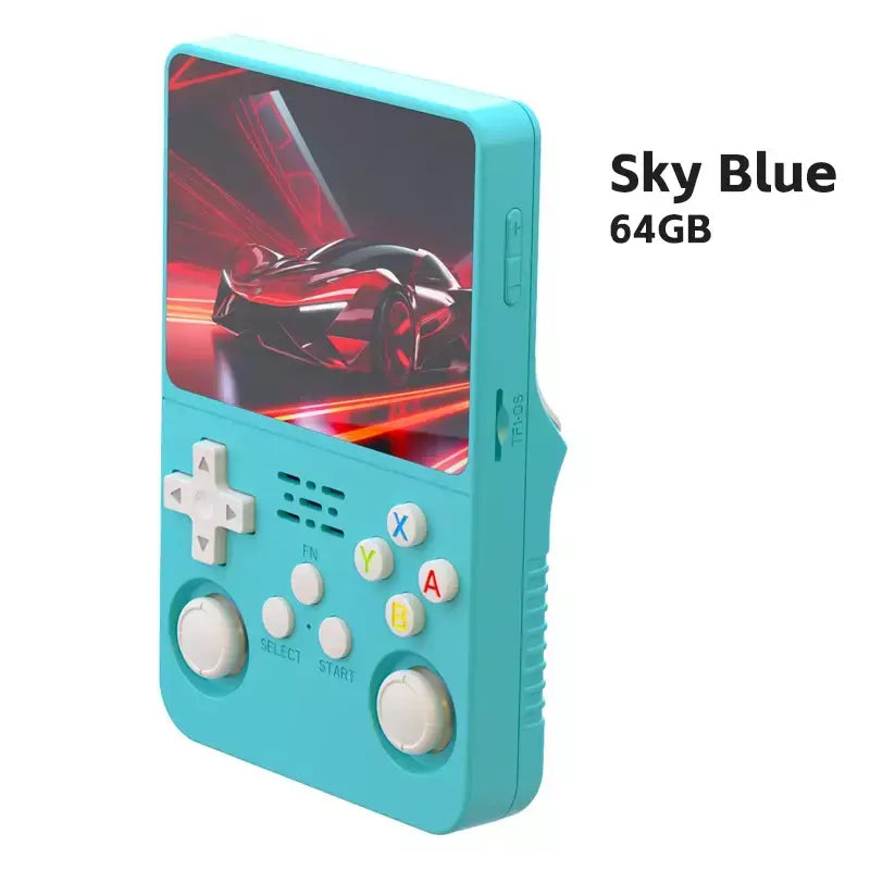 R36s retro console de videogame portátil sistema linux tela ips de 3.5 polegadas mini portátil player de vídeo 64gb 15000 jogos