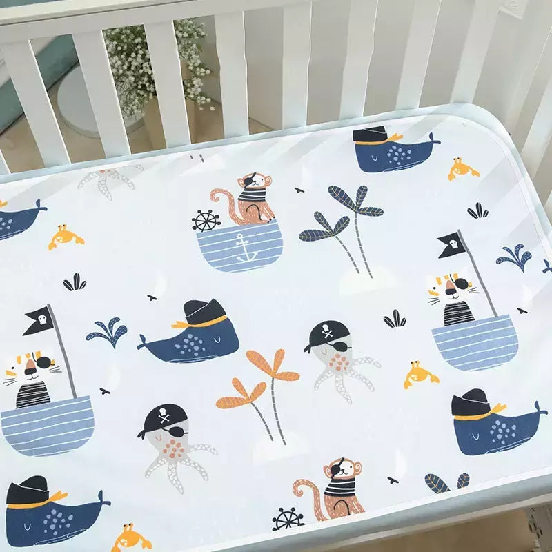 Folha de algodão lavável berço, Impermeável bebê urina Mudando Mat, Reutilizável infantil fralda Pad Cover, Recém-nascido cama colchão fralda