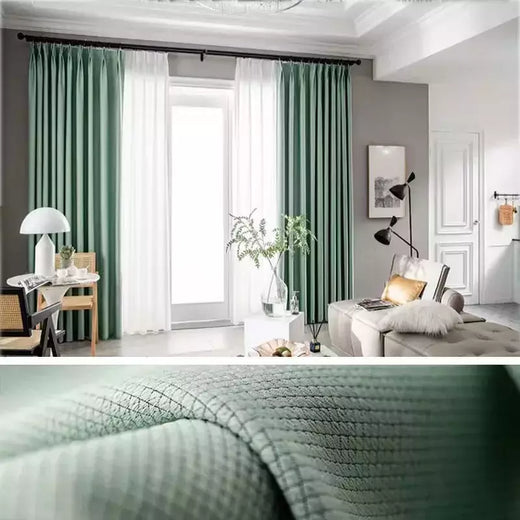 Insonorizados Linen Cortinas para sala de estar, simples quarto sombreamento, estrada forte, redução de ruído, tipo gancho, algodão espessado linho