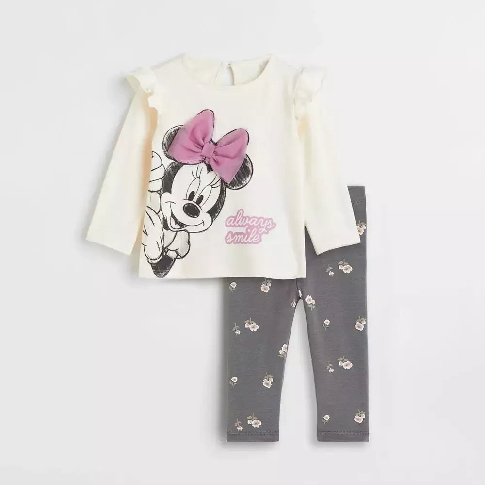 2 pçs bonito conjuntos de roupas da menina do bebê meninas topos + calças primavera outono criança menina outwear para 0-4yrs