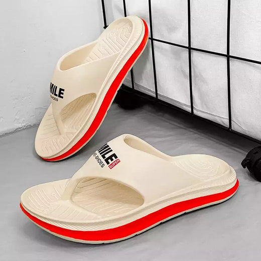 Chinelos masculinos de sola grossa, sandálias antiderrapantes, sapatos casuais ao ar livre, chinelos de praia leves e confortáveis, novos, verão