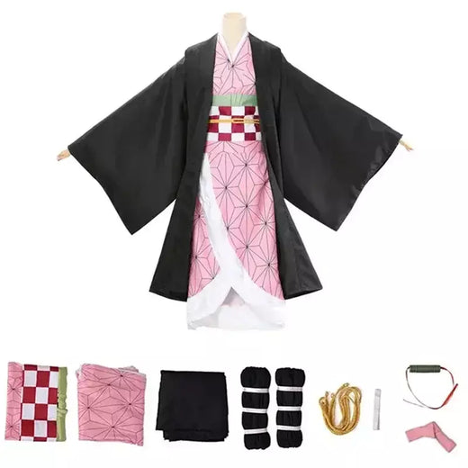 Novo demônio slayer cosplay tanjiro nezuko cosplay crianças shinobu traje anime japonês dos desenhos animados traje de halloween presentes de natal