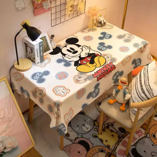 Toalha De Mesa Mickey Mouse Dos Desenhos Animados Da Disney Para Crianças, Mesa De Jantar Americana, Toalha De Mesa De Café Retro, Toalha De Mesa Quadrada