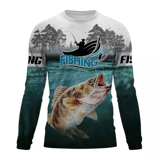 Impressão 3d camisetas gráficas de pesca masculinas moda topos roupas masculinas ao ar livre proteção solar camiseta masculina de manga longa de secagem rápida