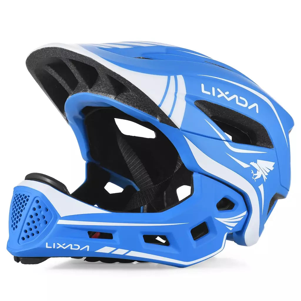 Lixada crianças 2-em-1 destacável capacete facial completo crianças esportes capacete de segurança da bicicleta equipamentos de proteção crianças capacete de ciclismo