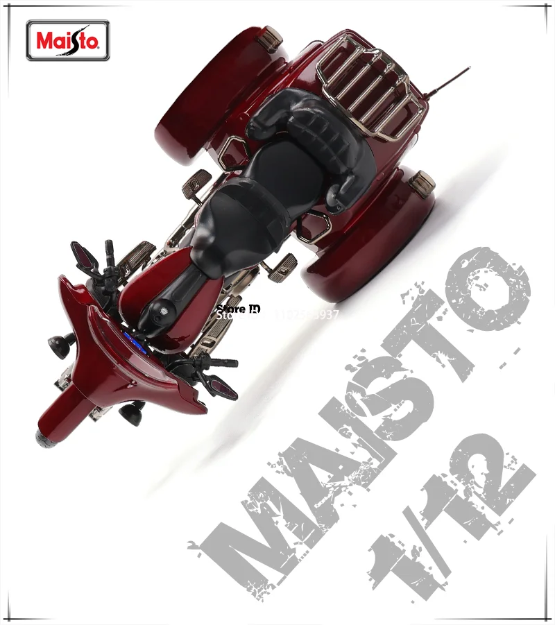 Maisto 1:12 motocicleta harley 2021 CVO TRI GLIDE ULTRA LIMITED Veículos fundidos Colecionáveis Hobbies Modelo de motocicleta Brinquedos
