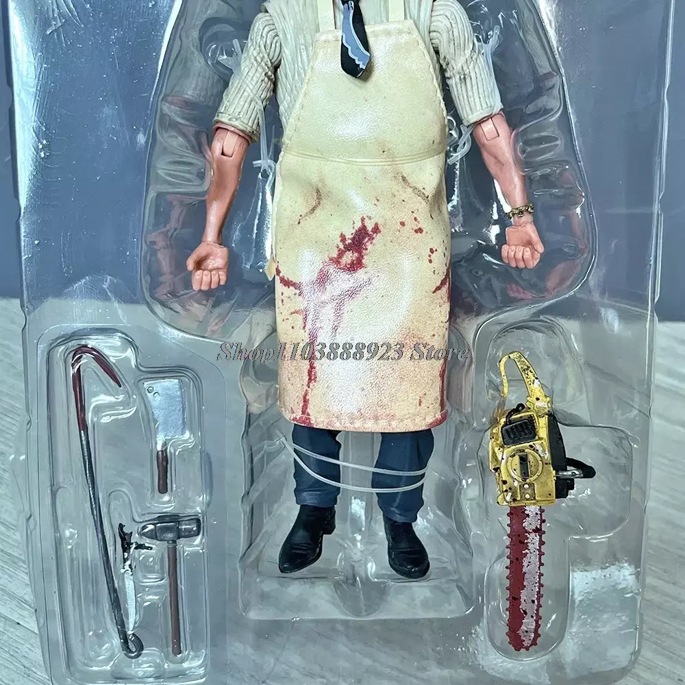 NECA Pennywise Leatherface Anime Figura Massacer Texas Chainsaw Figura Brinquedos Boneca Halloween Presentes de Natal