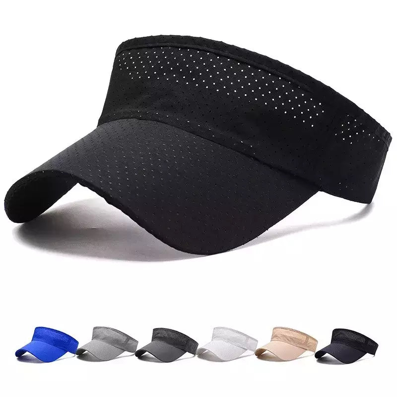 Verão Respirável Air Sun Chapéus Homens Mulheres Viseira Ajustável Proteção UV Top Vazio Solid Sports Tennis Running Sunscreen Cap Hat