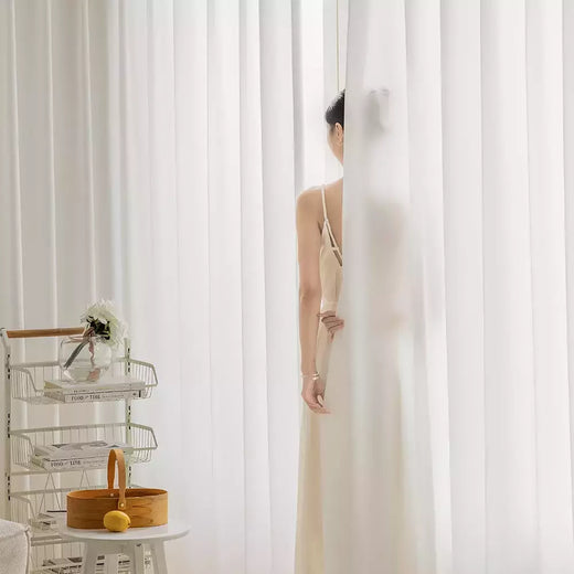 YanYangTian Janela Cortina para Sala de Estar, Chiffon Divisória, Tule, Impermeável, Proteção UV, Decoração Da Casa, Gancho