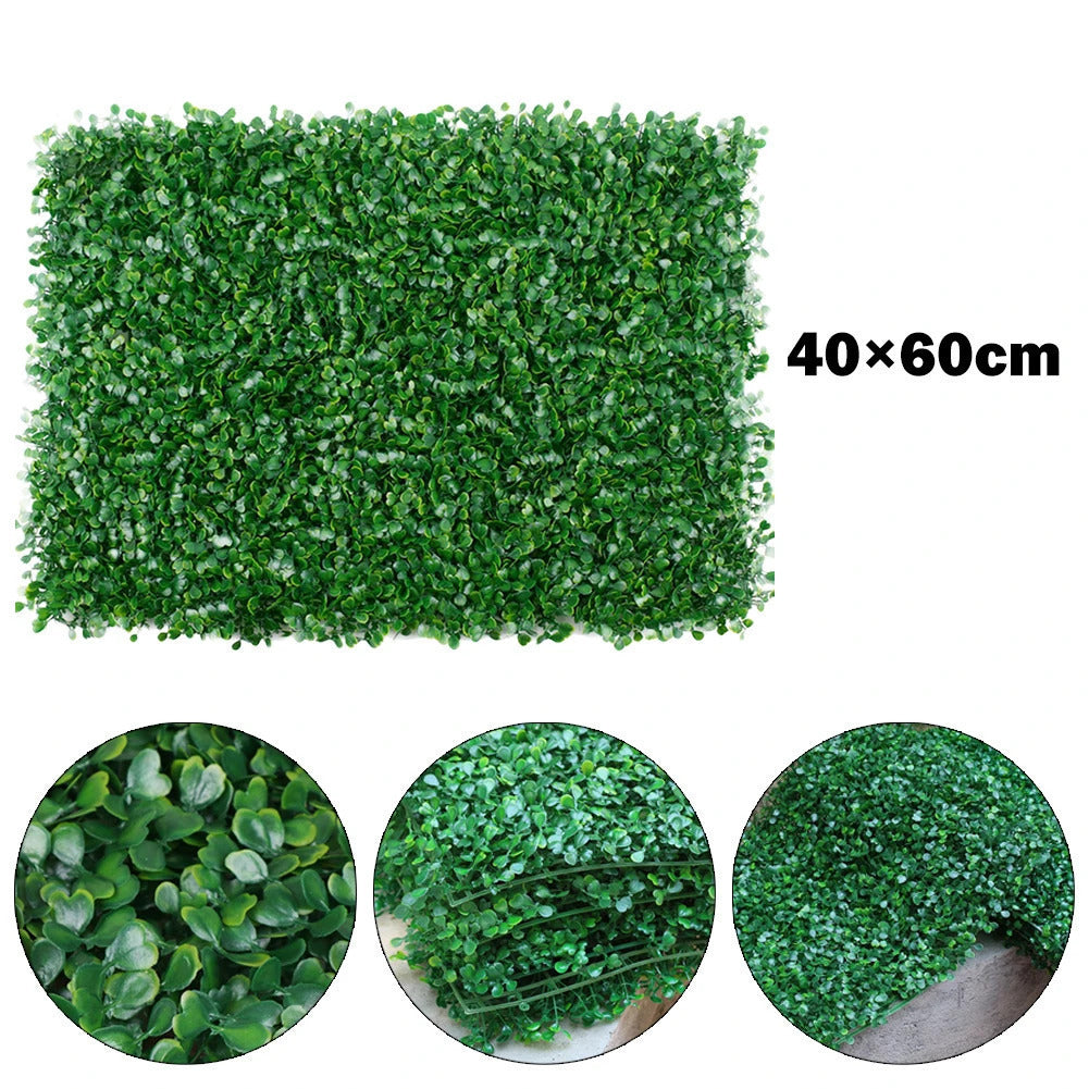 40x60cm paredes de plantas artificiais folhagem hedge grama esteira painéis de vegetação cerca decoração de casa plantas falsas jardim gramado simulado