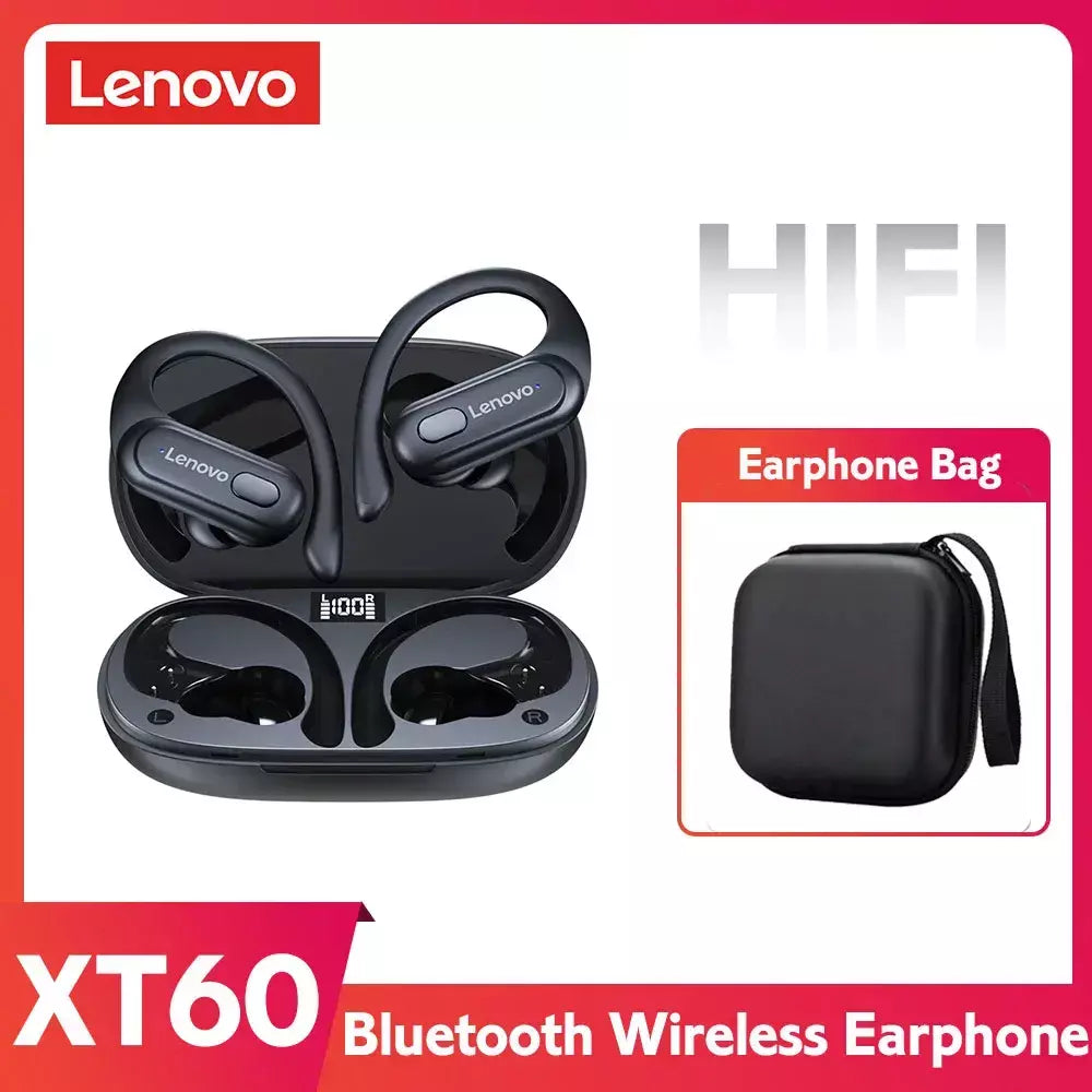 Erazer xt60pro esportes sem fio fones de ouvido bluetooth alta fidelidade redução ruído fone com microfone gancho