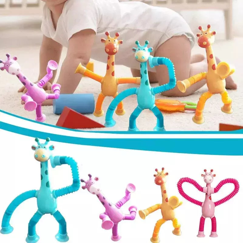 Stretch Tube for Stress Relief, Brinquedos de ventosa, Variety Shape, Squeeze Toy para crianças, Telescópico Girafa Fidget, Fole Sensorial, Anti-Stress Squeeze Toy