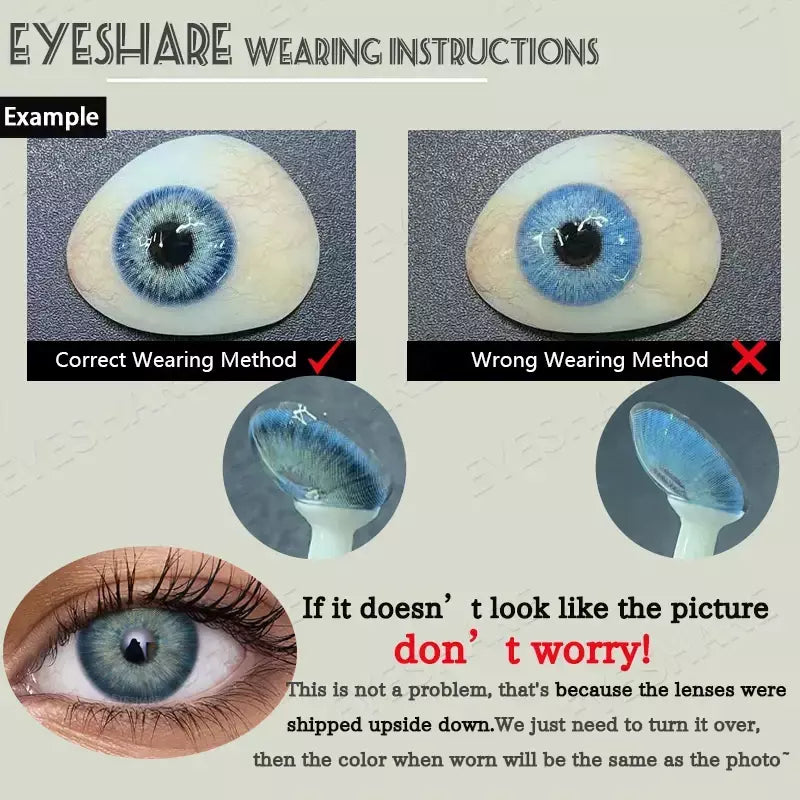 Eyeshare lentes de contato coloridas para olhos, 1 par de lentes coloridas de anime cosplay, lentes loucas de halloween, lentes de contato, maquiagem de beleza