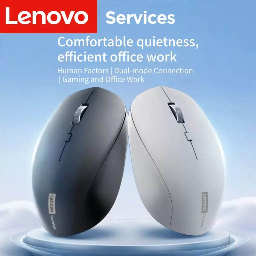 Mouse sem fio Lenovo Business Office Mouse silencioso Design ergonômico compatível com múltiplas plataformas Conexão 2,4g, fonte de alimentação de bateria seca de 1,5V, o produto não inclui baterias