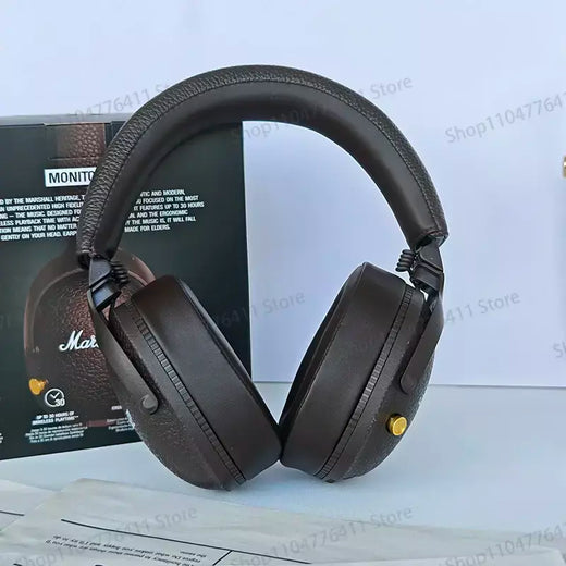 Marshall monitor ii fones de ouvido bluetooth clássico sem fio graves profundos dobrável pop rock retro música microfone fone
